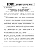 FDIC Approves Purchase of Four Rhode Island Credit Unions by Northeast Savings FA Hartford Connecticut