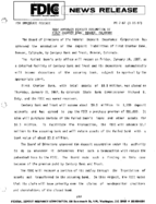 FDIC Approves Deposit Assumption of First Charter Bank Denver Colorado