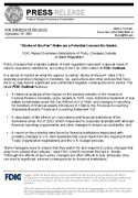 StrokeofthePen Risks are a Potential Concern for BanksFDIC Report Examines Implications of Policy Changes Outside of Bank Regulation