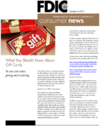 December 2019 Consumer News