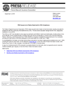 FDIC Issues List of Banks Examined for CRA Compliance
