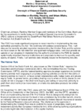 Oversight of Financial Stability and Data Security FDIC View
