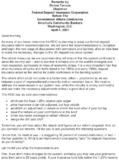 FDIC Deposit Insurance Reform Recommendations