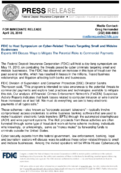 FDIC to Host Symposium on CyberRelated Threats Targeting Small and Midsize Businesses
