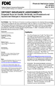Proposed Rules on Credits Dividends and Procedural and Operational Changes to Assessment Regulations