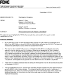 Third Quarter 2018 CFO Report to the Board