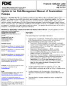 Update to the Risk Management Manual of Examination Policies