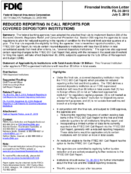 Reduced Reporting in Call Reports for Covered Depository Institutions