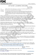 ANTIMONEY LAUNDERING MEASURES Final Rule on Customer Identification Programs