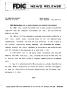FDIC Issues June List of Banks Examined for Community Reinvestment