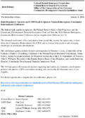 Joint ReleaseBank Regulatory Agencies and CDFI Fund to Sponsor National Interagency Community Reinvestment Conference
