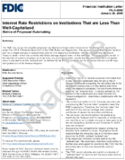 Interest Rate Restrictions on Institutions That are Less Than WellCapitalized Notice of Proposed Rulemaking