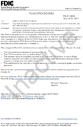 FILING PROCEDURES Final Rule Governing Filing Procedures and Other Provisions 12 CFR Parts 303 333 347 348 and 359