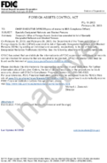 FOREIGN ASSETS CONTROL ACT Specially Designated Nationals and Blocked Persons