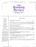 FDIC Banking Review Vol 4 No 1