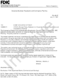 Corporate Business Resumption and Contingency Planning FFIECs Revised Policy Statement on Corporate Business Resumption and Contingency Planning