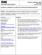 Guidance on Identifying Accepting and Reporting Brokered Deposits