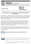 FDIC Board Approves Proposed Rule to Amend Suspicious Activity Report Requirements