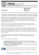 FDIC Names Five New Members to Its Systemic Resolution Advisory Committee