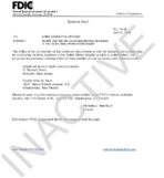 Special Alert Entities That May Be Conducting Banking Operations In The United States Without Authorization
