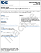 Hurricane Katrina Frequently Asked Questions Regarding the Bank Secrecy Act