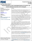 Proposed Revisions to the Consolidated Reports of Condition and Income Call Report and the FFIEC 101 Report