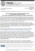 FDIC Announces Expansion of Ombudsmans Office to Assist Customers With Loans at Failed Banks