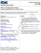 Office of Foreign Assets Control Specially Designated Nationals and Blocked Persons