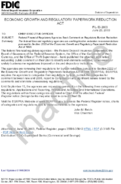 ECONOMIC GROWTH AND REGULATORY PAPERWORK REDUCTION ACT Federal Financial Regulatory Agencies Seek Comment on Regulatory Burden Reduction