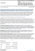 Joint ReleaseFederal and State Banking Agencies Issue Statement on Supervisory Practices Regarding Financial Institutions and Borrowers Affected by Hurricane Harvey