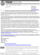 FDIC Issues CRA Examination Schedules for Fourth Quarter 2018 and First Quarter 2019