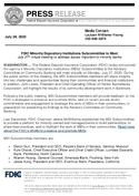 FDIC Minority Depository Institutions Subcommittee to Meet