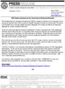 FDIC Seeks Comment on the Treatment of Reciprocal Deposits