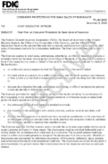 Consumer Protections for Bank Sales of Insurance Final Rule on Consumer Protections for Bank Sale of Insurance