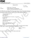 Special Alert Entities That May Be Conducting Banking Operations in the United States Without Authorization