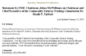 Statement by FDIC Chairman Jelena McWilliams on Chairman and Chief Executive of the Commodity Futures Trading Commission Dr Heath P Tarbert