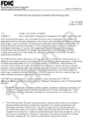 Information Technology Examination Procedures New Examination Procedures for Assessing Information Technology Risk
