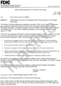 Uniform Rating System for Information Technology FFIEC Seeks Comment on Proposed Uniform Rating System for Information Technology