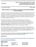 Joint ReleaseAgencies Release List of Distressed or Underserved Nonmetropolitan MiddleIncome Geographies
