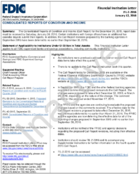 Consolidated Reports of Condition and Income