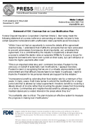 Statement of FDIC Chairman Bair on Loan Modification Plan