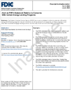Alert on FHFA Statement Relative to Concerns With Certain Energy Lending Programs