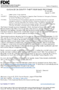 GUIDANCE ON IDENTITY THEFT RESPONSE PROGRAMS Federal Bank and Thrift Regulatory Agencies Seek Comment on Interagency Guidance on Identity Theft Response Programs