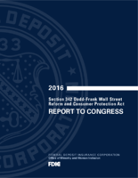 2016 Section 342 Dodd Frank Wall Street Reform and Consumer Protection Act Annual Report to Congress