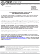 FDICs Supervisory Insights Winter Edition Focuses on Credit Management Information Systems