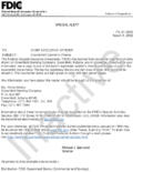 Special Alert Counterfeit Cashiers Checks