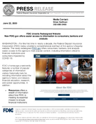 FDIC Unveils Redesigned Website