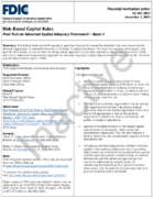RiskBased Capital Rules Final Rule on Advanced Capital Adequacy Framework  Basel II