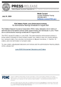 FDIC Makes Public June Enforcement Actions