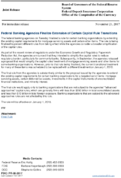 Joint ReleaseFederal Banking Agencies Finalize Extension of Certain Capital Rule Transitions